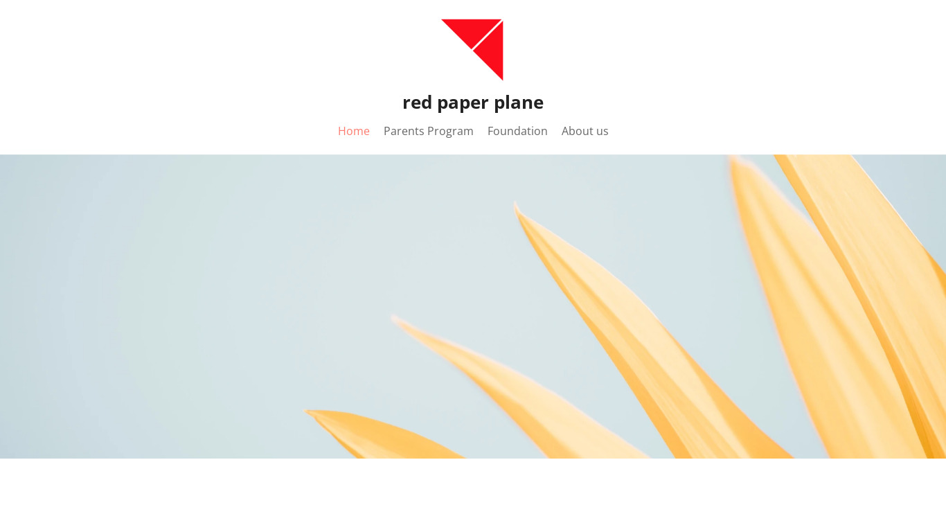Red Paper Plane Landing page