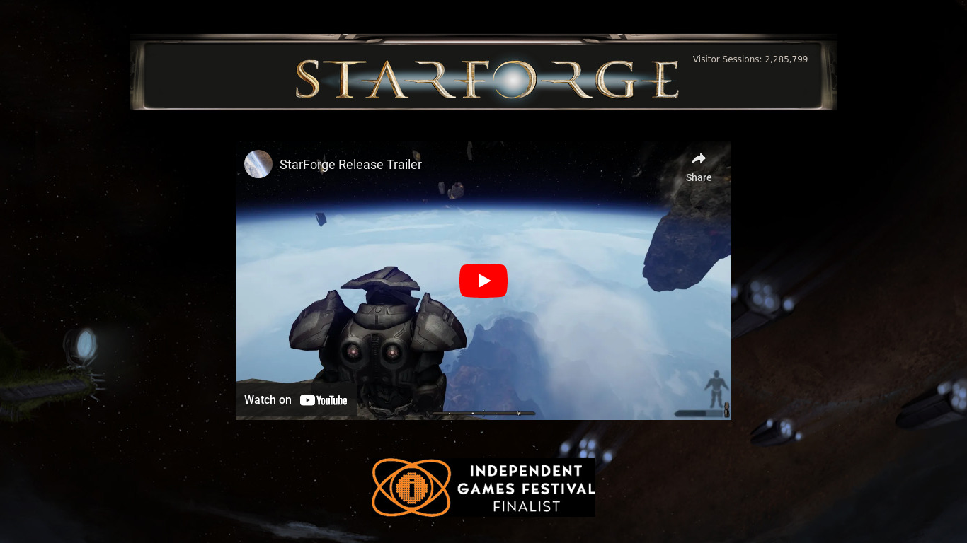 StarForge Landing page