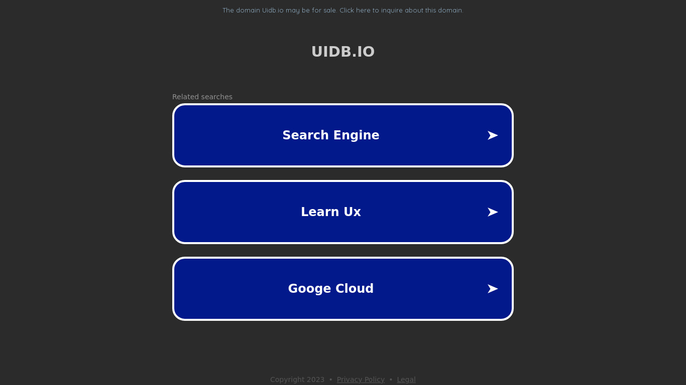 UIDB Landing page