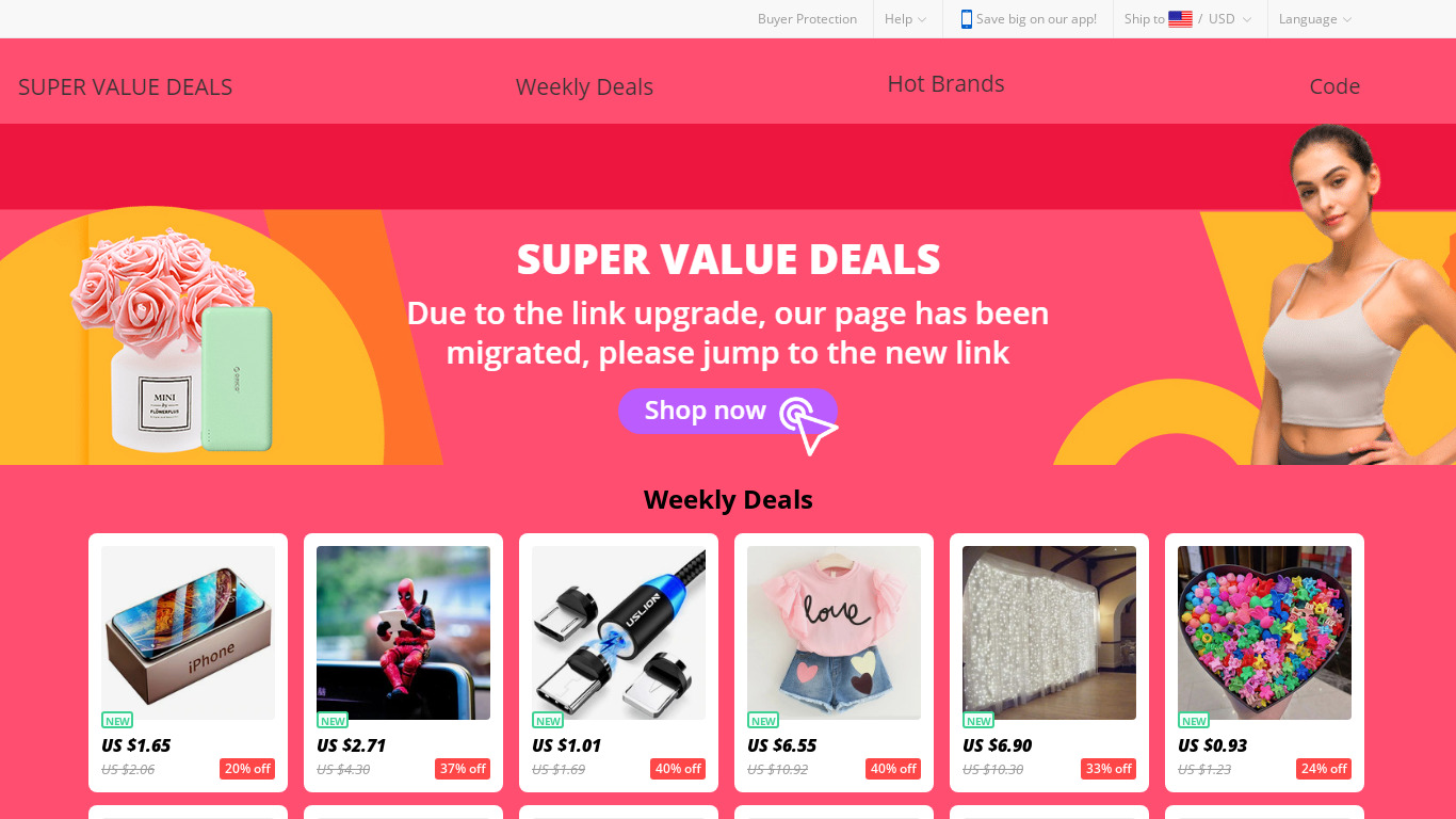 Coin2shop Landing page