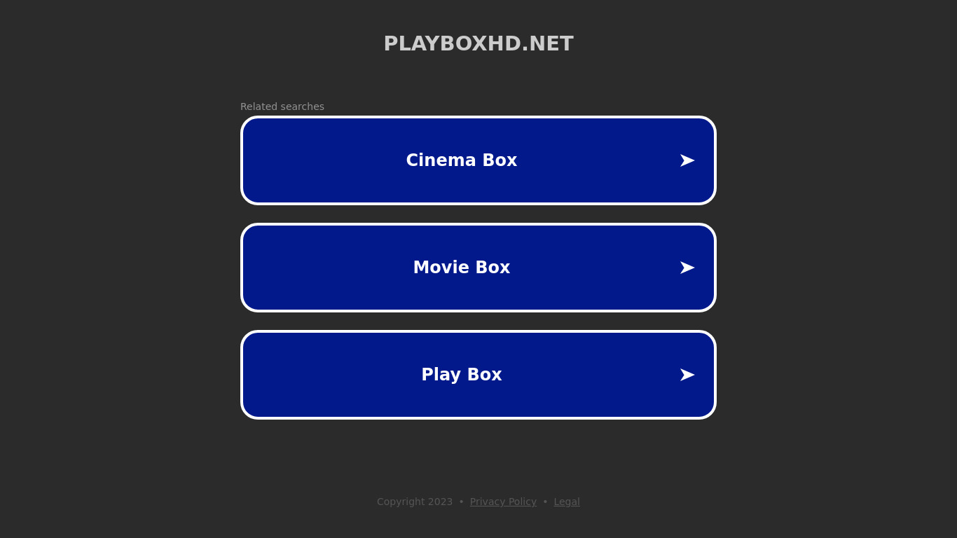 CinemaBox Landing page