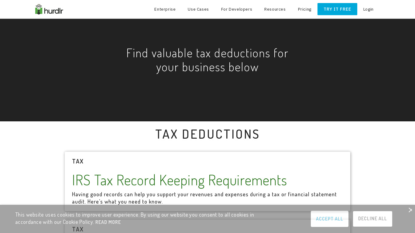 99Deductions Landing page