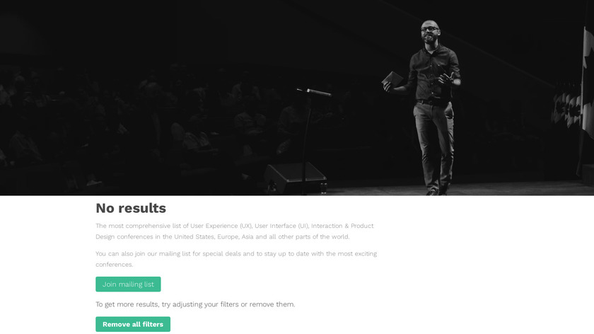 Design Conferences 2019 Landing Page