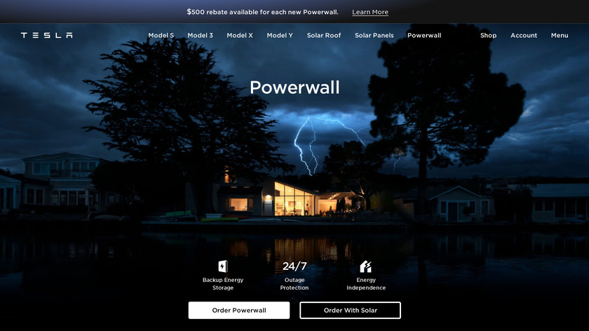 Tesla Powerwall Landing Page