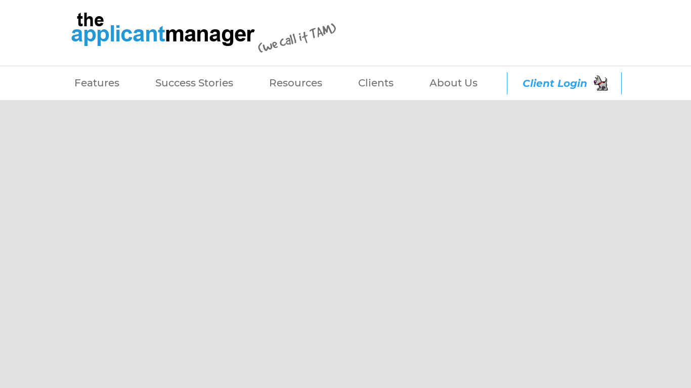 The Applicant Manager Landing page