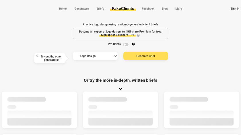 FakeClients Landing Page