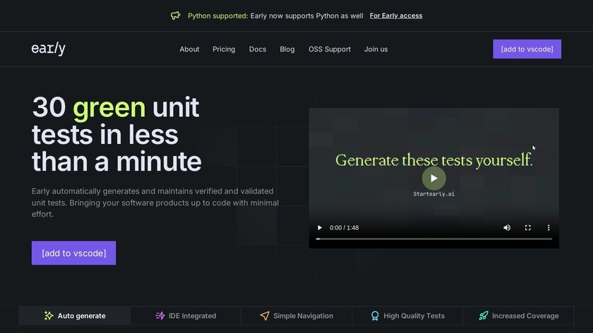 EarlyAI Landing Page
