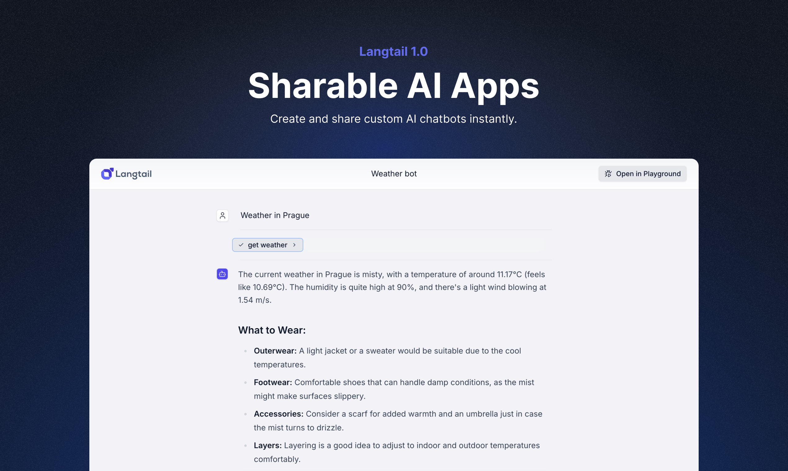 Langtail Share AI apps easily within your team