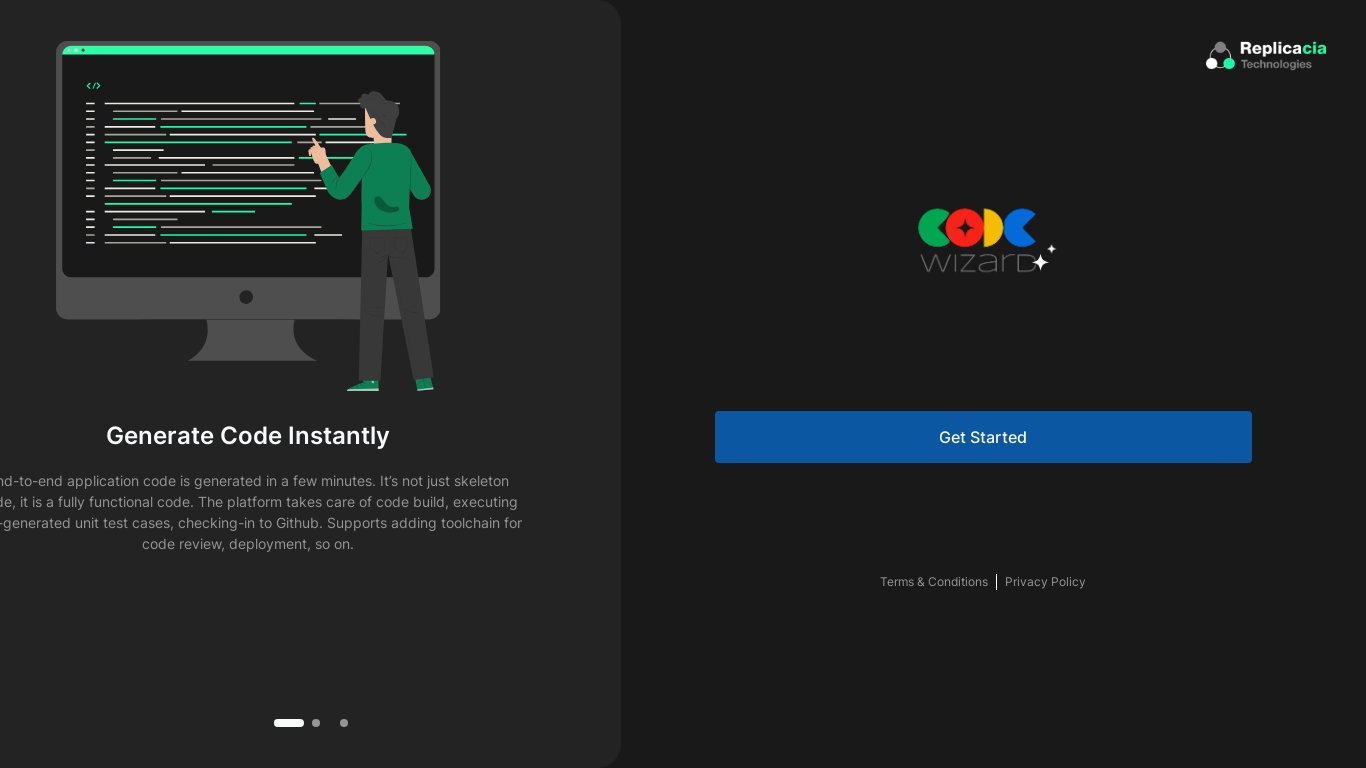 Code-Wizard Landing page