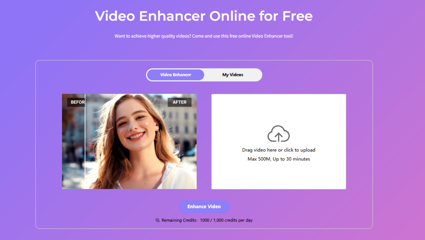 VideoEnhancer.io Video Enhancer - Enhance Video Online(No SignUp & 100% Free)