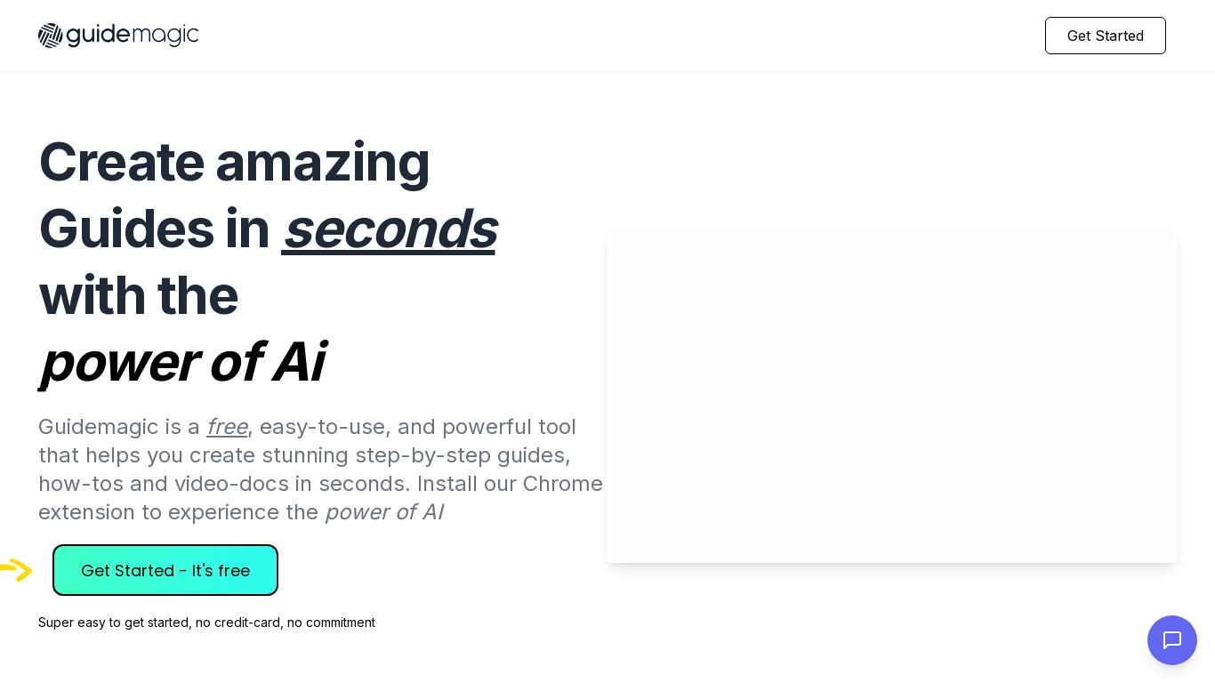 GuideMagic Landing page