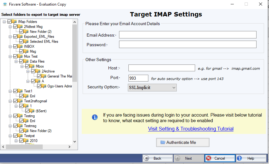 FixVare IMAP to IMAP Migration Software 