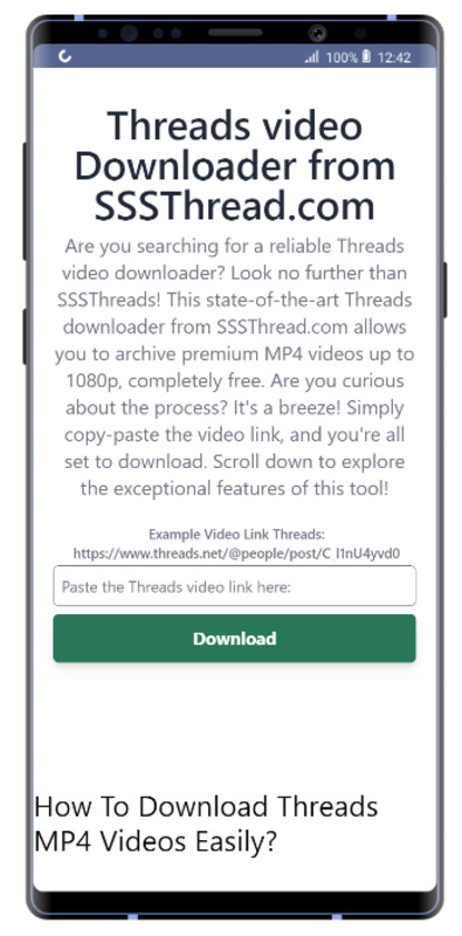 SSSThread.com Landing Page