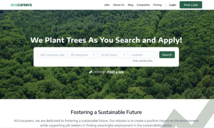 Ecocareers.org screenshot