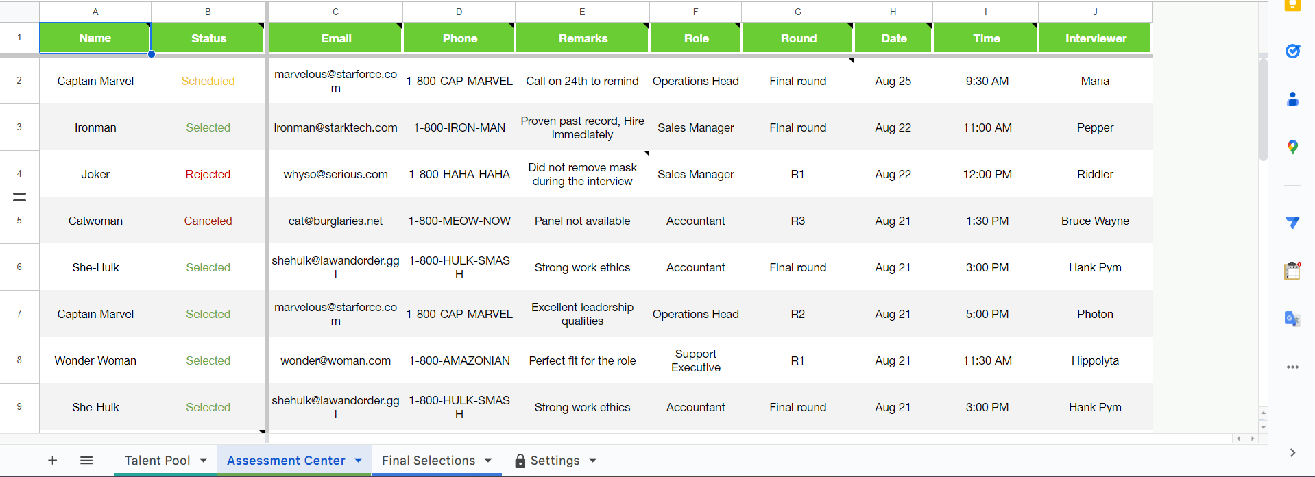 HireTale Assessment Center