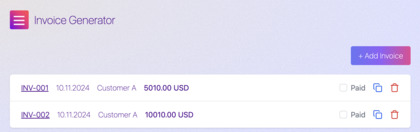 Invoice Generator Software screenshot