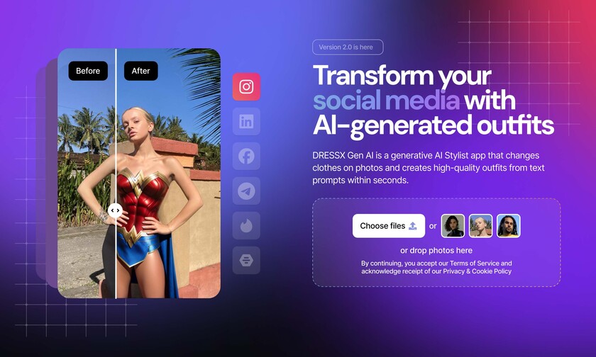 DRESSX.ME Landing Page