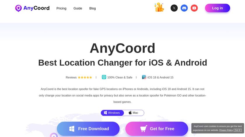 Anycoord Landing Page