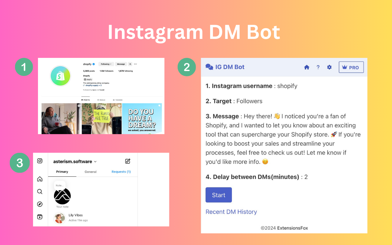 ExtensionFoxs Chrome Extensions IG DM Bot