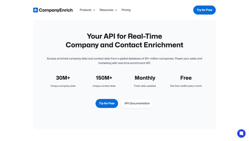 Company Enrich Landing Page