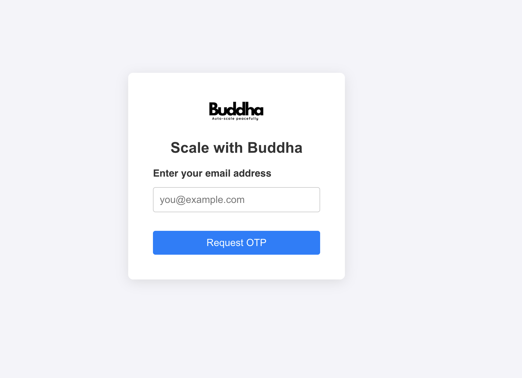 Scale With Buddha Login Screen