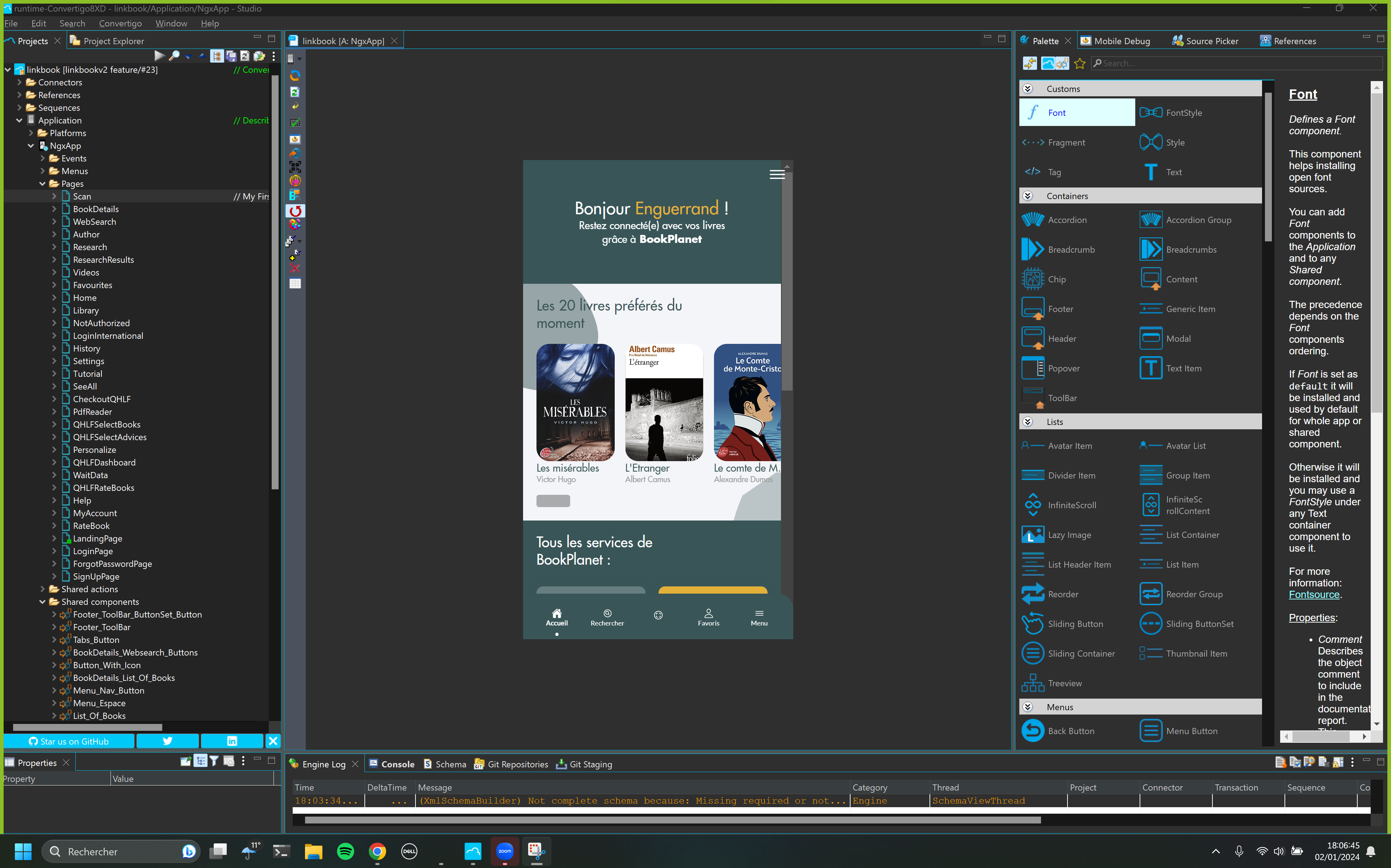 convertigo Low code studio interface