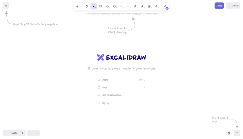 Excalidraw Landing Page