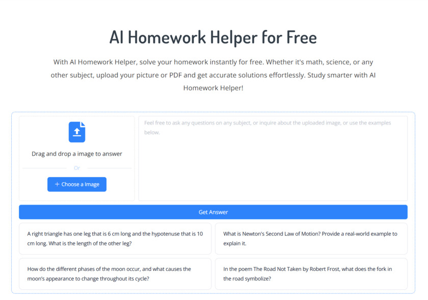 NoteGPT AI Homework Helper Landing Page