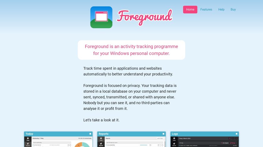 Foreground Landing Page