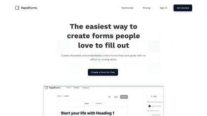 Rapidforms.co screenshot