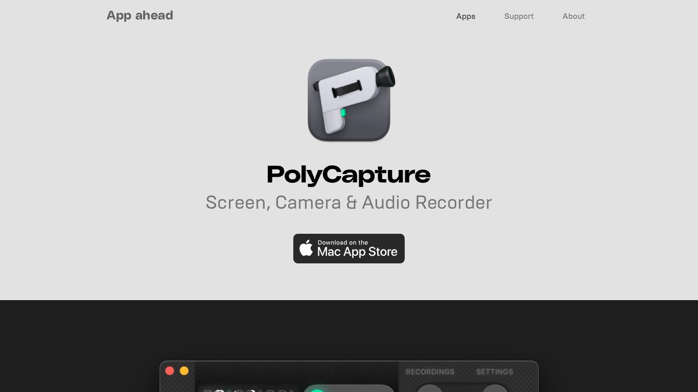 PolyCapture Landing page