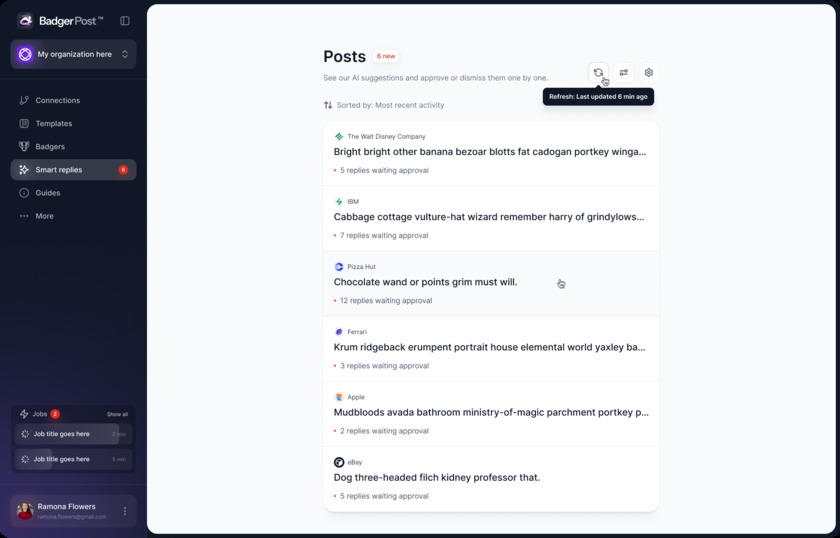 Badger Post Landing Page