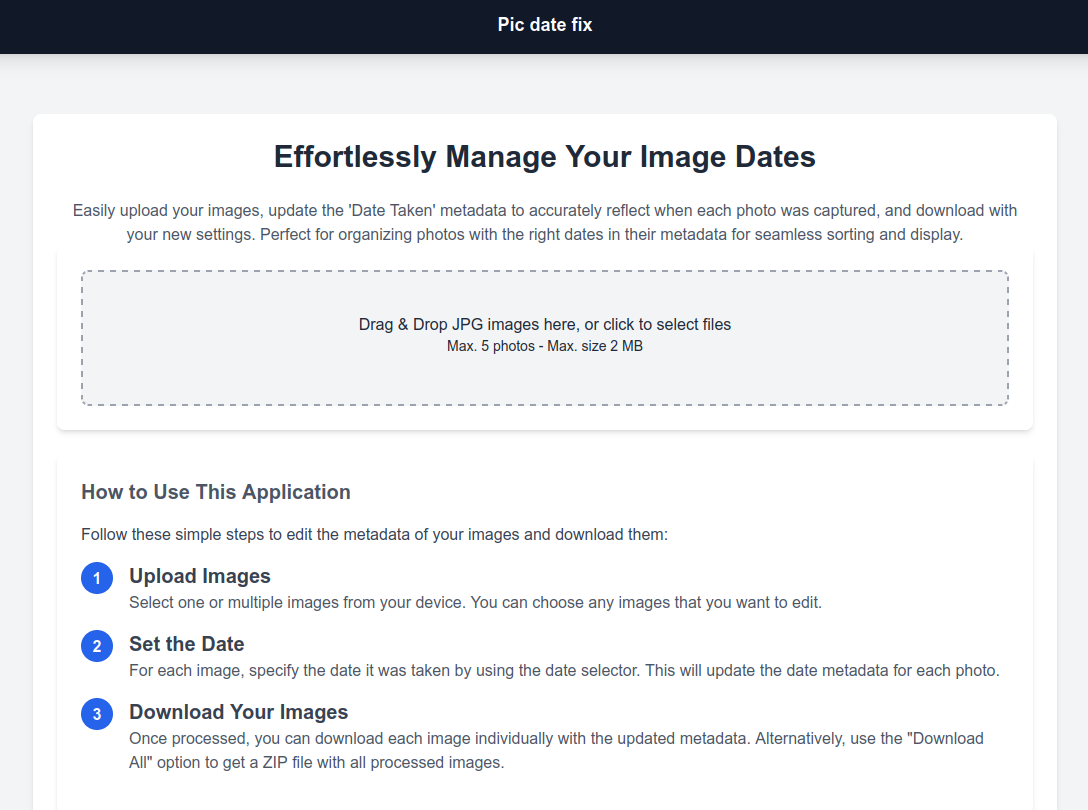 PicDateFix Web