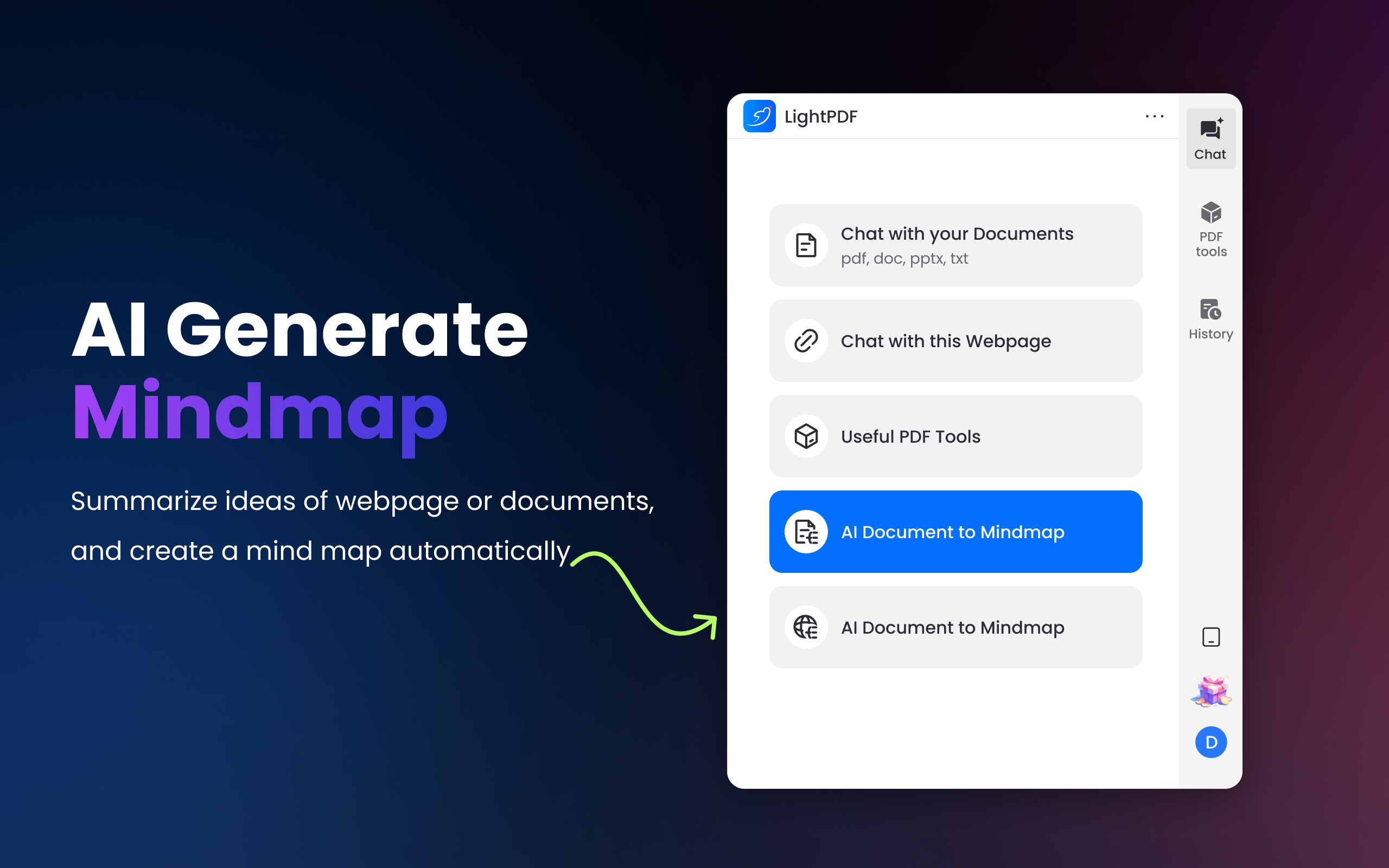 LightPDF PDF to MindMap