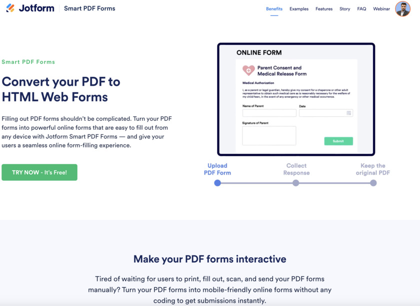 Smart PDF Forms by Jotform Landing Page