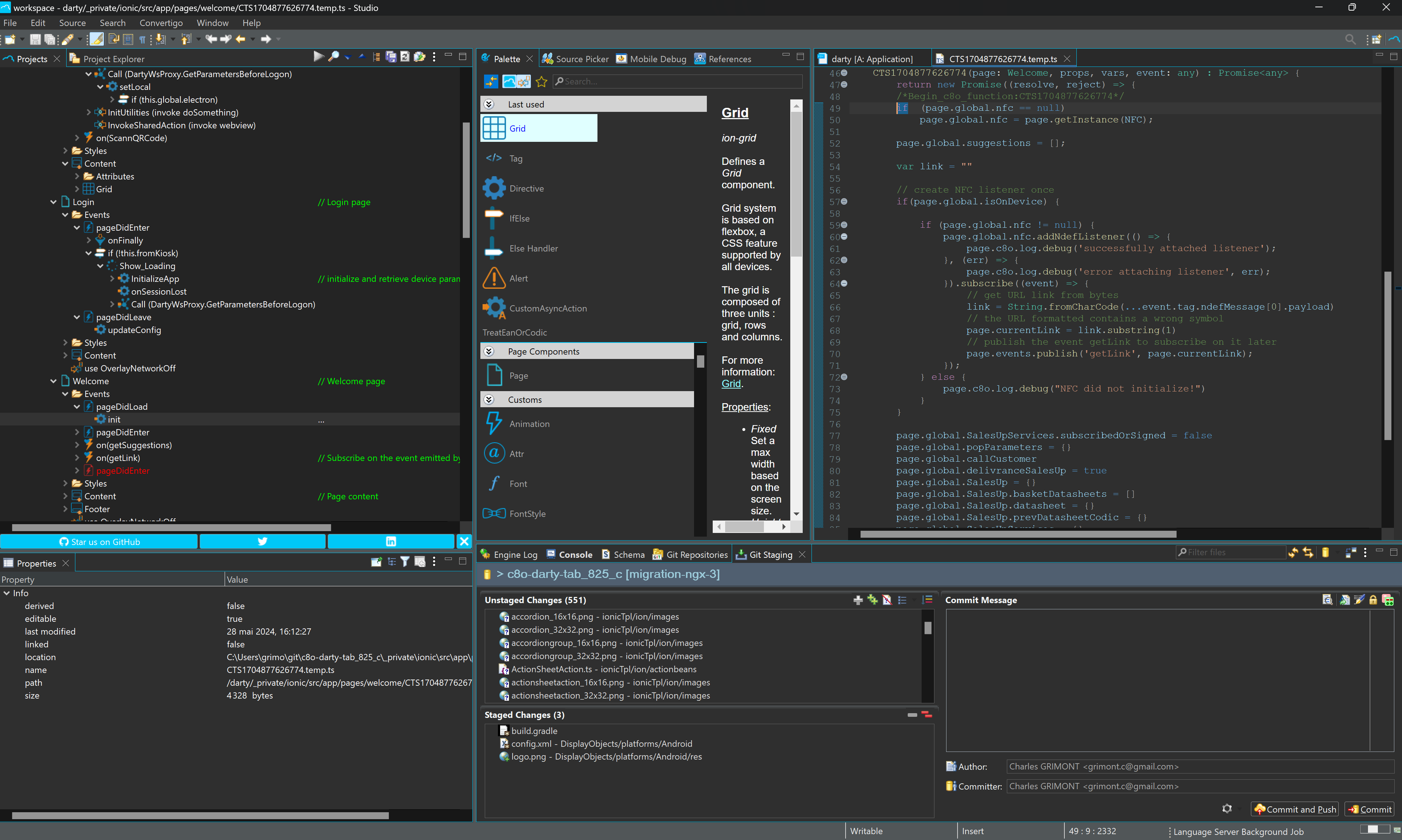 convertigo Custom actions