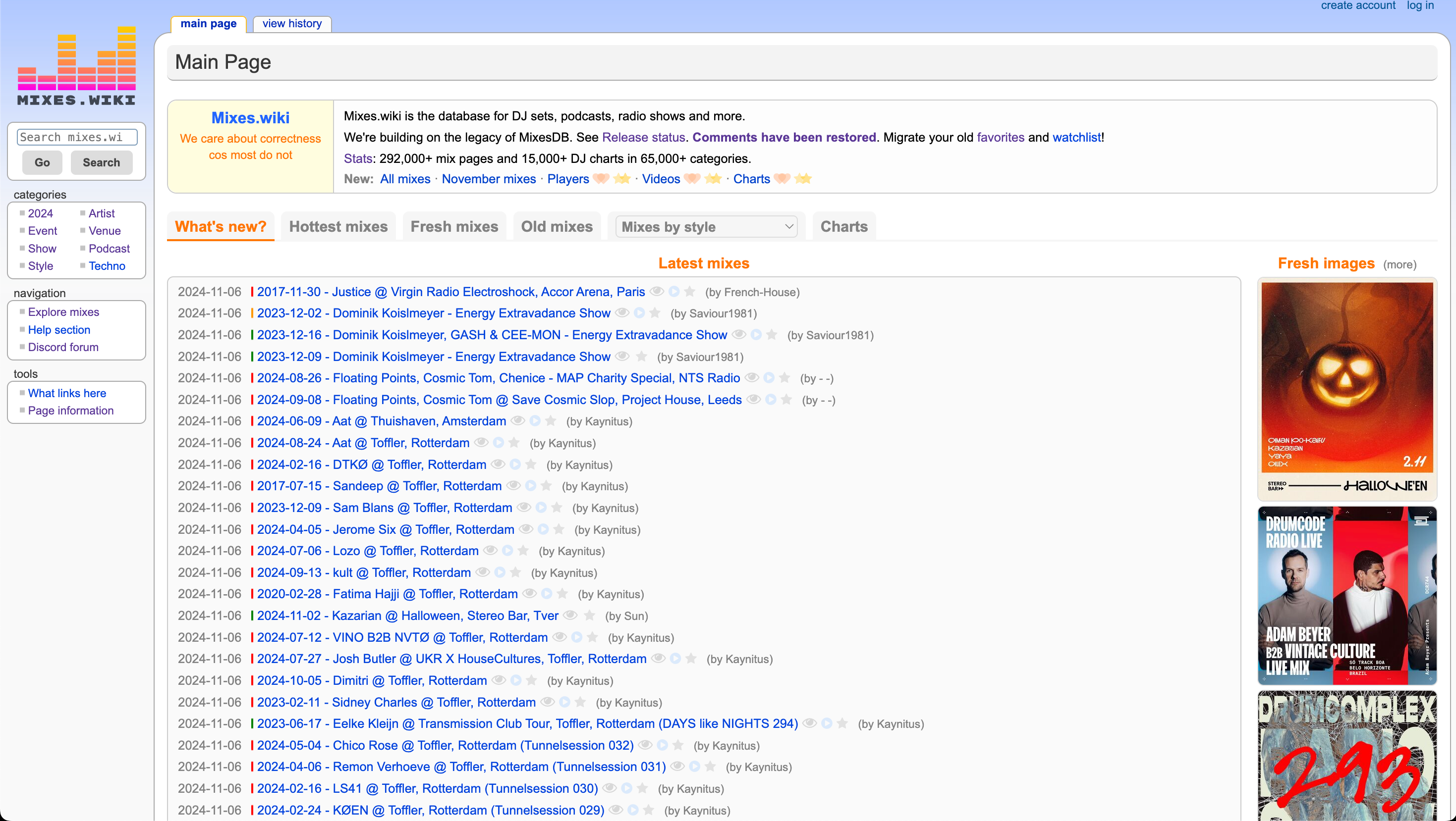 MixesDB Home Page