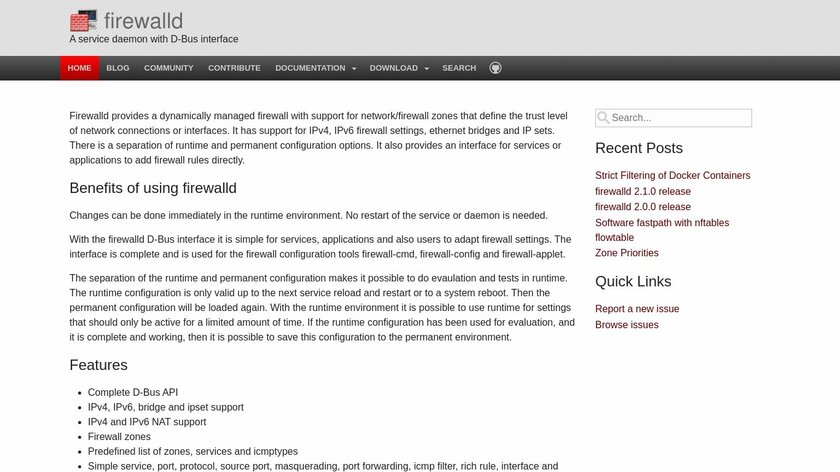Firewalld Landing Page
