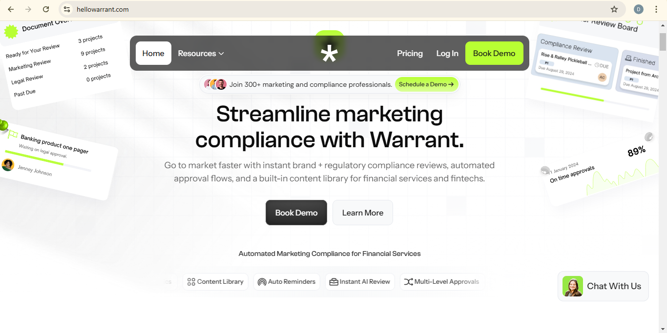 HelloWarrant.com Homepage