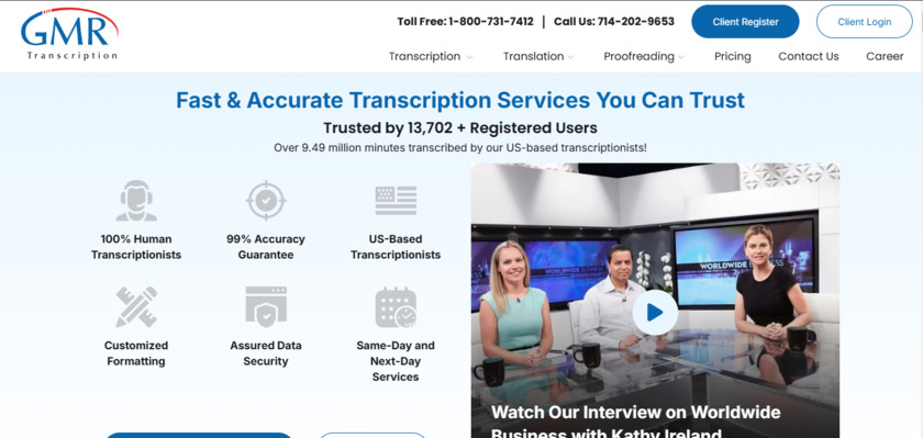 GMR Transcription GMR Transcription Home page