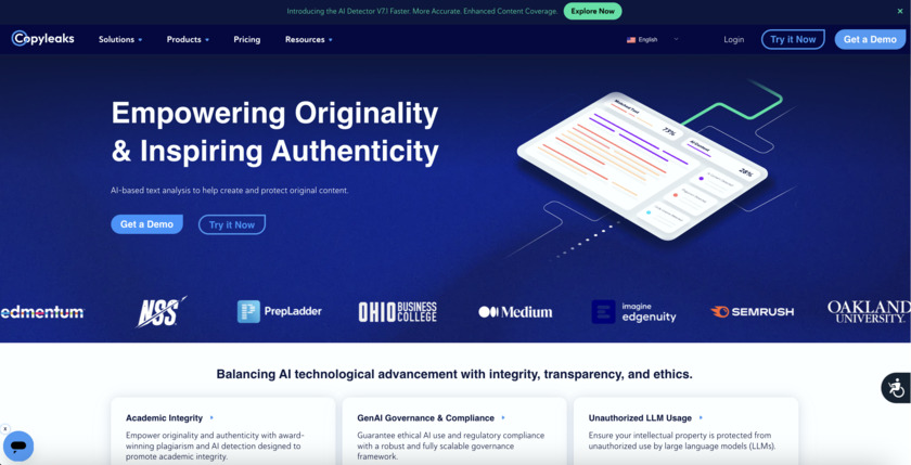 Copyleaks Landing Page