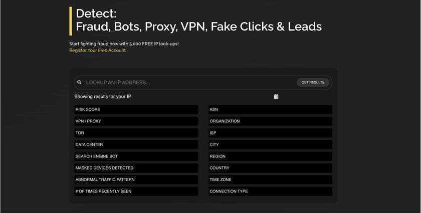 Fraudlogix Landing Page
