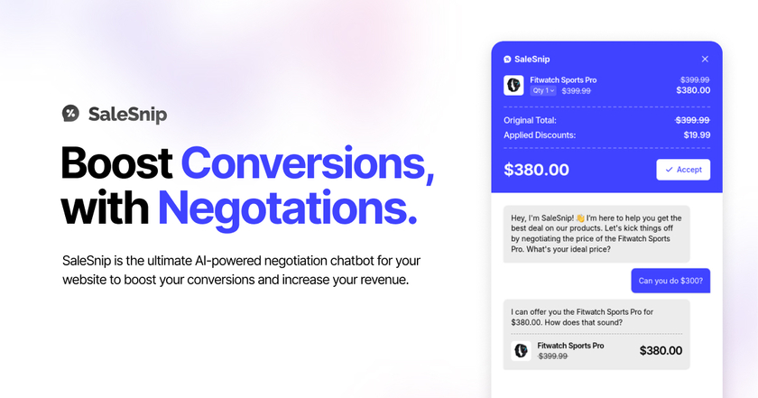 SaleSnip Landing Page