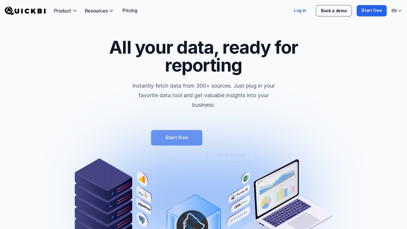 QuickBI Landing page