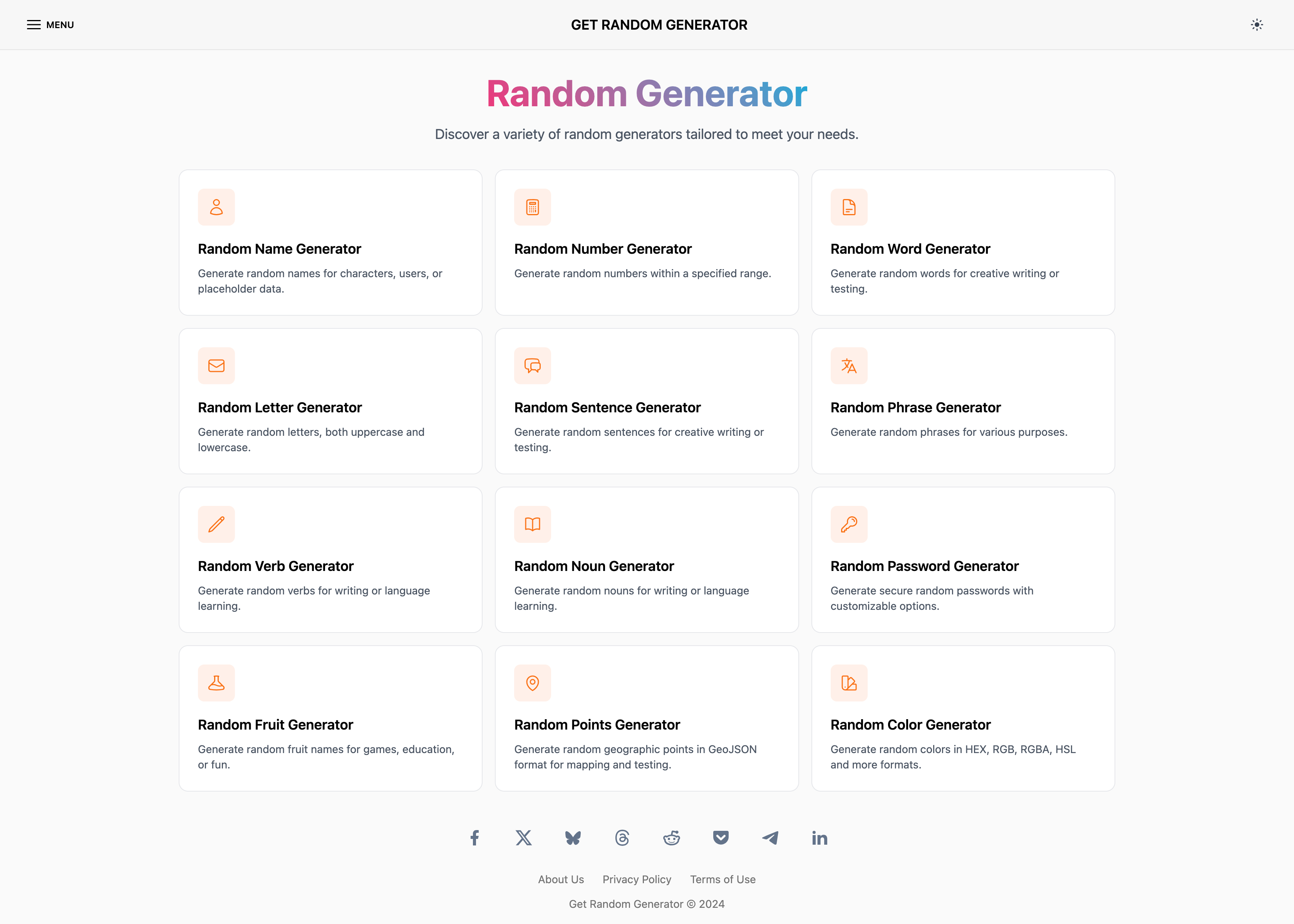 Get Random Generator 