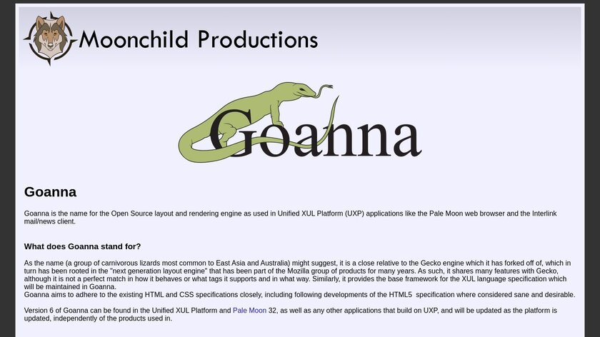 Goanna Landing Page