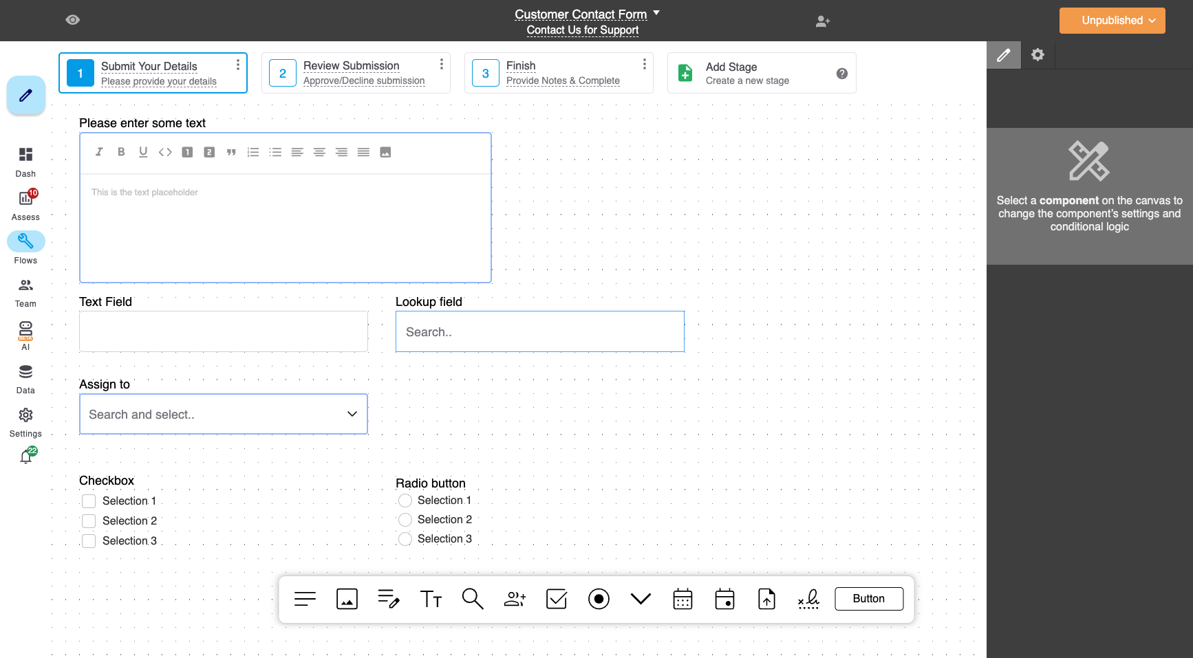 Assess.one Workflow Builder
