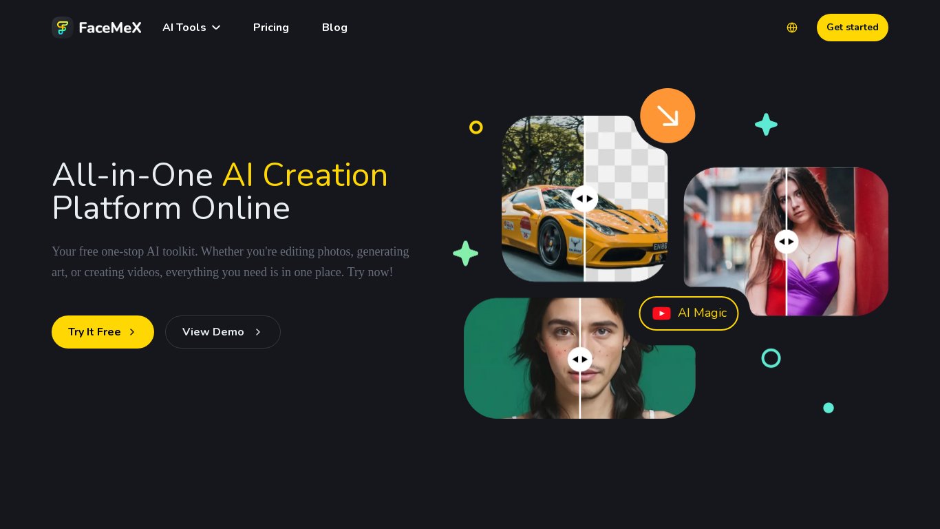 FaceMex.ai Landing page