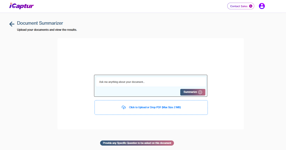iCaptur Document Summarizer 