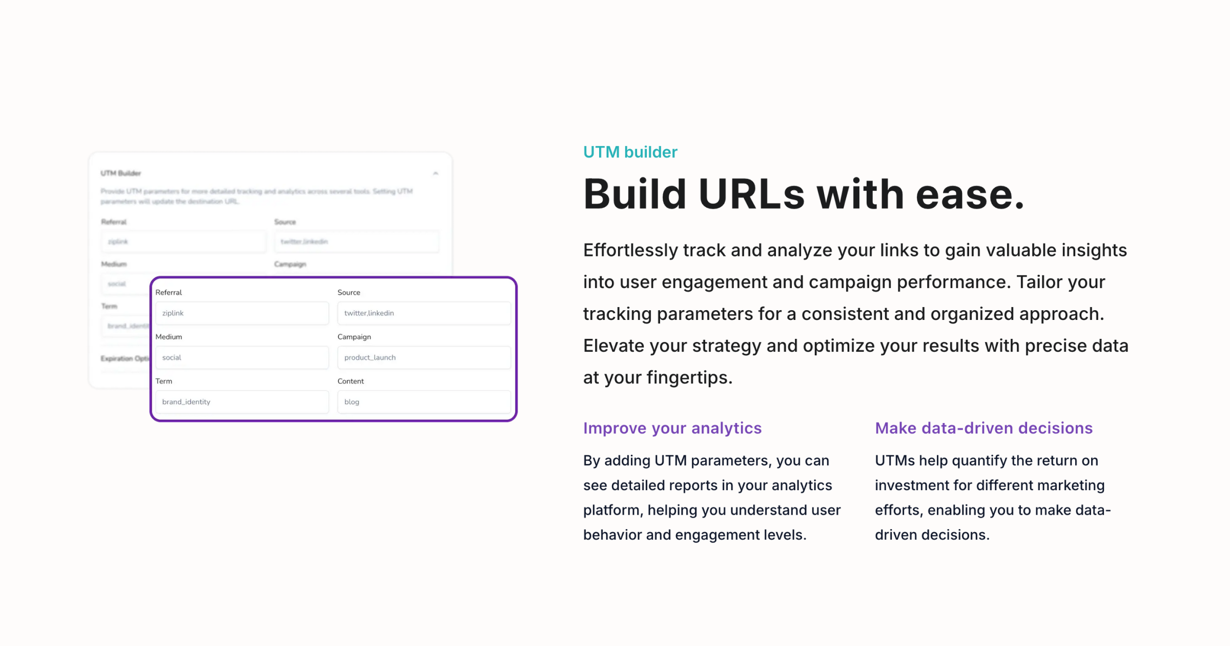 Ziplink.click UTM builder